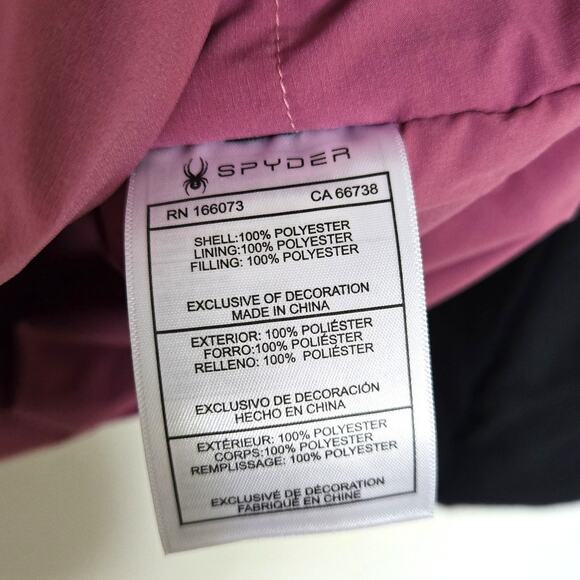 Spyder Thermal Insulated Performance Winter Jacket - Black & Pink - Size M - Picture 7 of 7